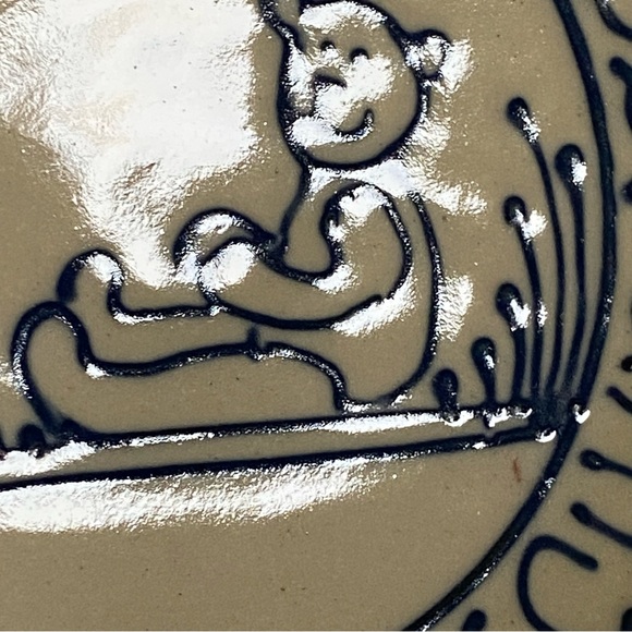 Baby Plate Child’s Alphabet Cornish Hill Pottery NH Vintage 1988 Hand Made EUC - Picture 10 of 16